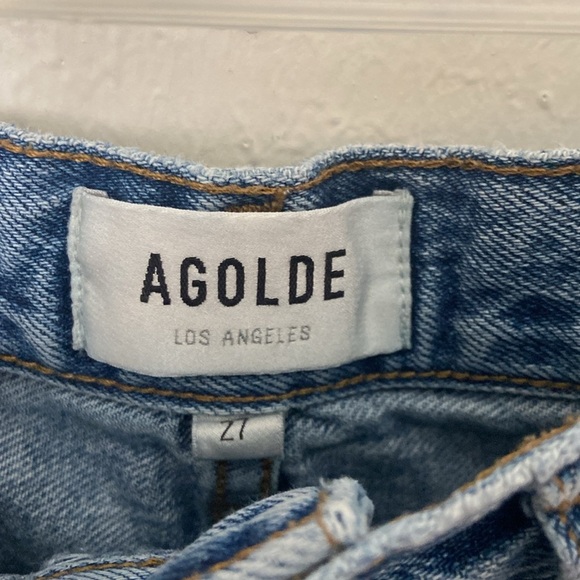 Agolde Blue Riley Crop Jeans - Picture 4 of 5
